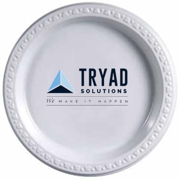 7" White Plastic Plates