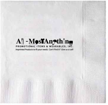 White 2-ply Beverage Napkins