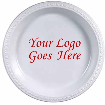 10.25" White Plastic Plates