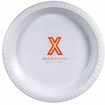 10.25" White Plastic Plates