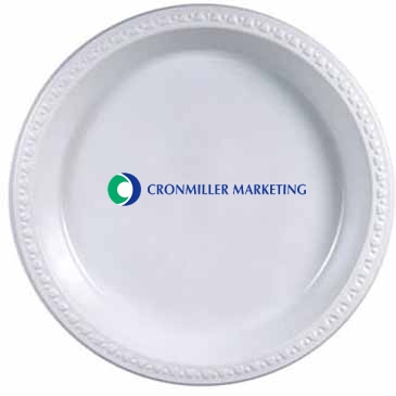 10.25" White Plastic Plates