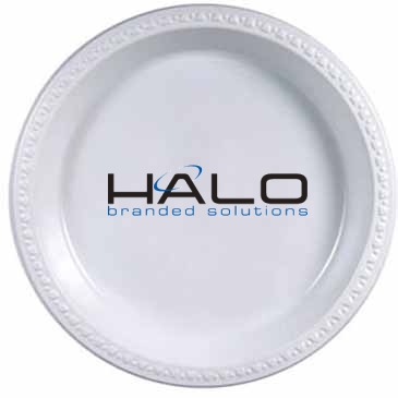 10.25" White Plastic Plates