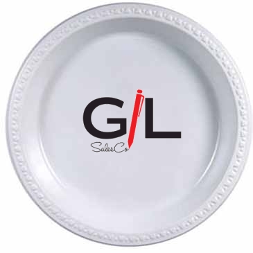 10.25" White Plastic Plates