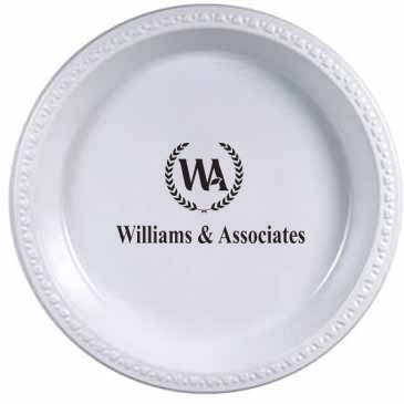 10.25" White Plastic Plates