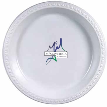 10.25" White Plastic Plates