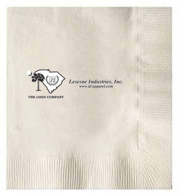 Vanilla 3-ply Beverage Napkins, Coin Edge Embossed