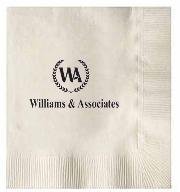 Vanilla 3-ply Beverage Napkins, Coin Edge Embossed