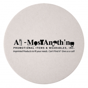 60 PT 4” High Density Pulp Board Coasters Round