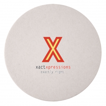 60 PT 4” High Density Pulp Board Coasters Round