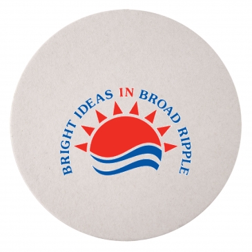 60 PT 4” High Density Pulp Board Coasters Round