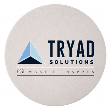 60 PT 4” High Density Pulp Board Coasters Round