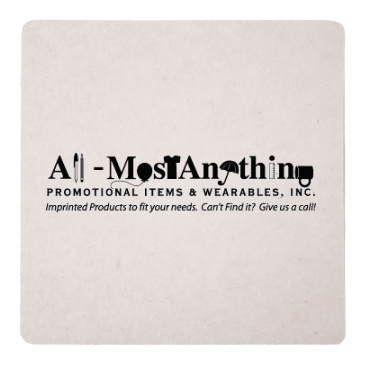 80 PT 3.5” High Density Pulp Board Coasters Square