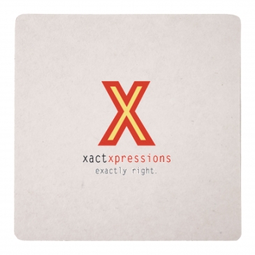 80 PT 3.5” High Density Pulp Board Coasters Square