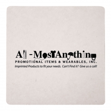 80 PT 4” High Density Pulp Board Coasters Square