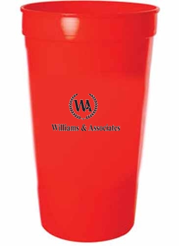 32 Oz. Smooth Colored Stadium Cup