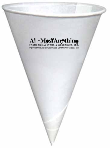 4.25 Oz. Conical W/rolled Rim