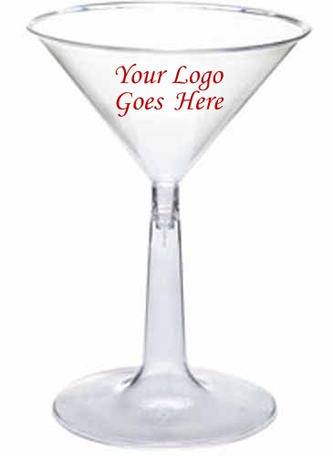 6 Oz. Clear Martini Glass (2 Piece)