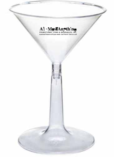 6 Oz. Clear Martini Glass (2 Piece)