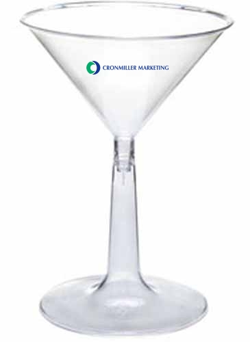 6 Oz. Clear Martini Glass (2 Piece)