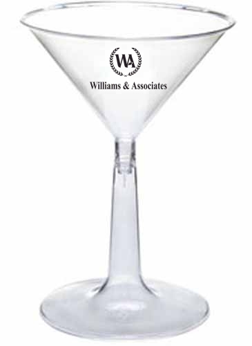 6 Oz. Clear Martini Glass (2 Piece)