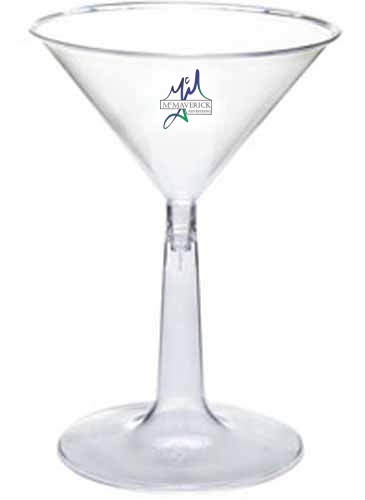 6 Oz. Clear Martini Glass (2 Piece)