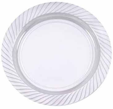 10.25" Clear Plastic Plates
