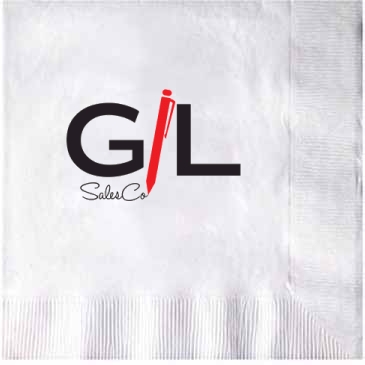 White 3-ply Luncheon Napkins, Coin Edge Embossed