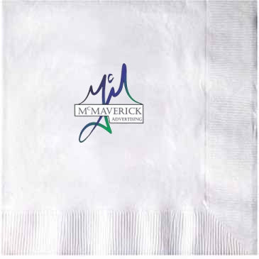 White 3-ply Luncheon Napkins, Coin Edge Embossed