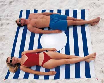 Beach Blanket Tote with Sand Stakes