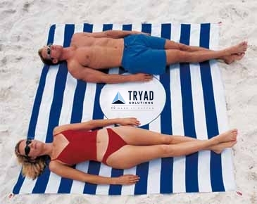 Beach Blanket Tote with Sand Stakes