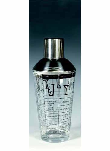 16 Oz. Recipe Cocktail Shaker Glass