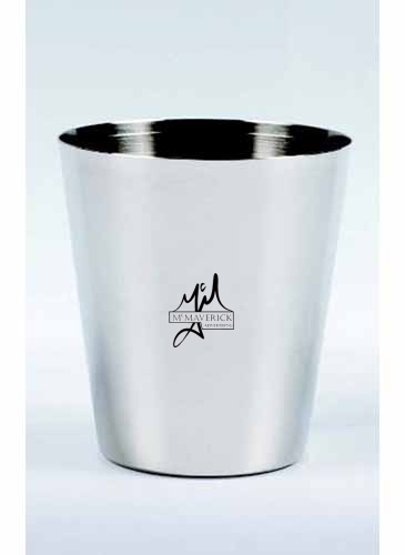 2 Oz. Stainless Steel Shot Glass w/Lines