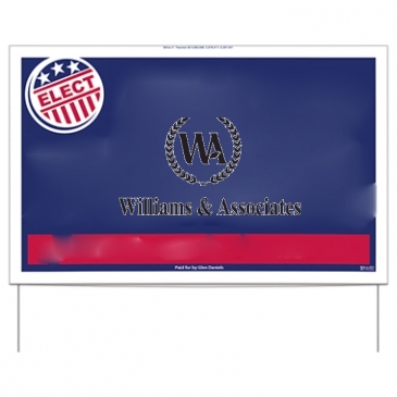 Double-Sided Yard Sign | 14 1/2" x 23" | With Wire Frames