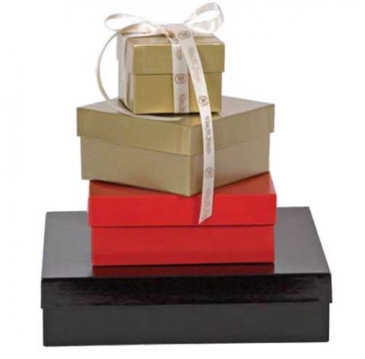 High Wall Black Swirl Box 4" X 4" X 3"