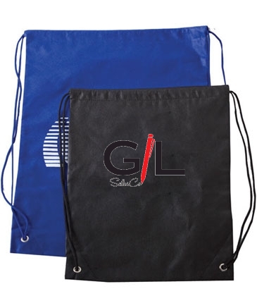 Faux Cloth Duffle Tote Bag W/ Backpack Straps (16" X 20")