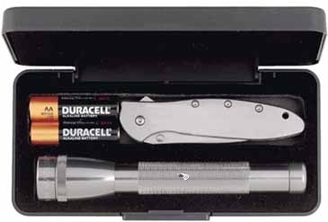 "AA" Mini Maglite® With Kershaw® "Leek" Knife