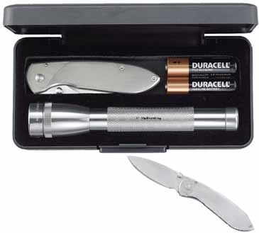 "AA" Mini Maglite® With Buck® "Nobleman" Knife