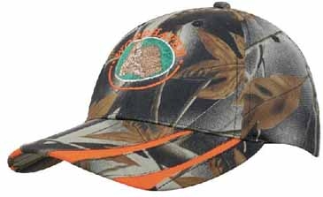 Leaf Print Camouflage with Laminated Two Tone Visor