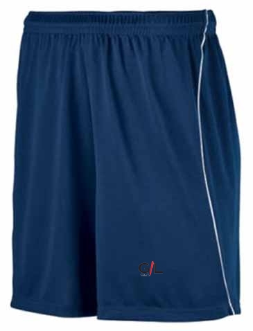 Youth Wicking Soccer Shorts With Piping