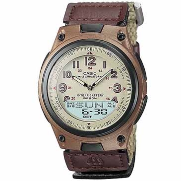 Brown Casual Sports Watch With Cloth Band