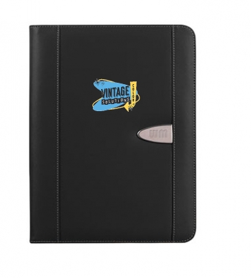 Eclipse Bonded Leather Zippered Portfolio With Calculator