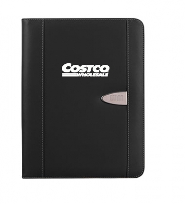 Eclipse Bonded Leather Zippered Portfolio With Calculator
