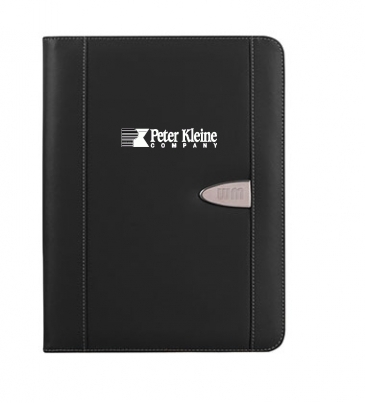 Eclipse Bonded Leather Zippered Portfolio With Calculator