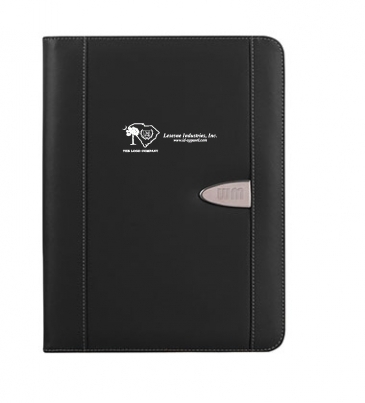 Eclipse Bonded Leather Zippered Portfolio With Calculator