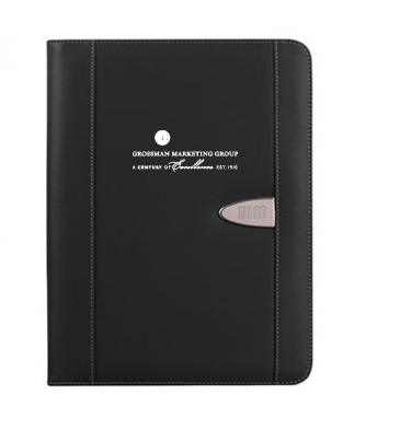 Eclipse Bonded Leather Zippered Portfolio With Calculator