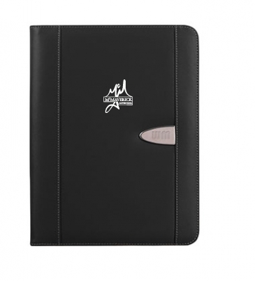 Eclipse Bonded Leather Zippered Portfolio With Calculator