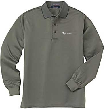 RE Mens L/S Jacquard Polo