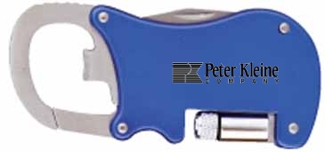 Bottle Opener Carabiner With Flashlight & Knife