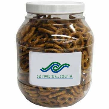 Large Plastic Jar - Salted Mini Pretzels