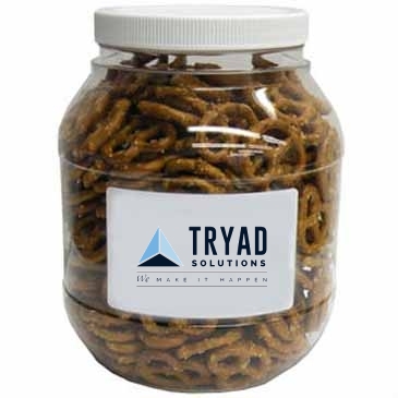 Large Plastic Jar - Salted Mini Pretzels